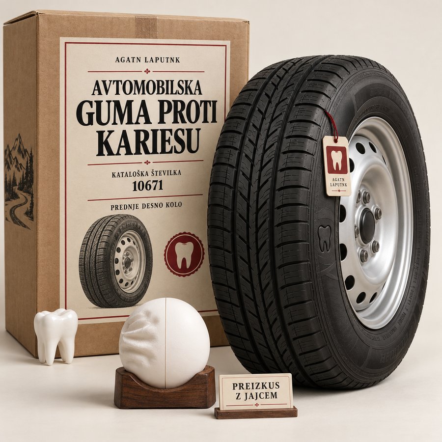 Avtomobilska guma proti kariesu